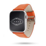 Apple Watch band in orange Holi cowhide leather