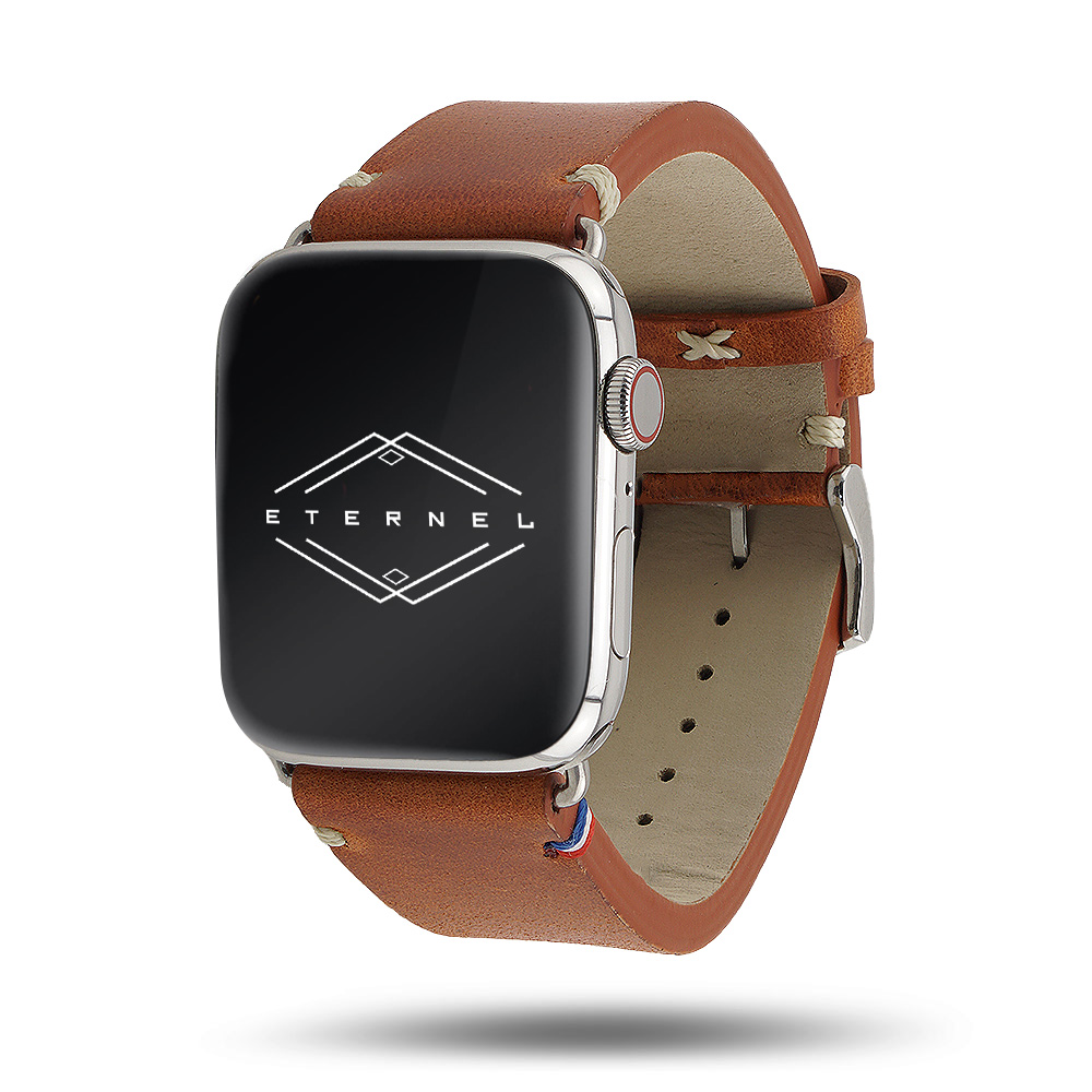 Bracelet Apple Watch en cuir pour homme, bracelet de montre Apple